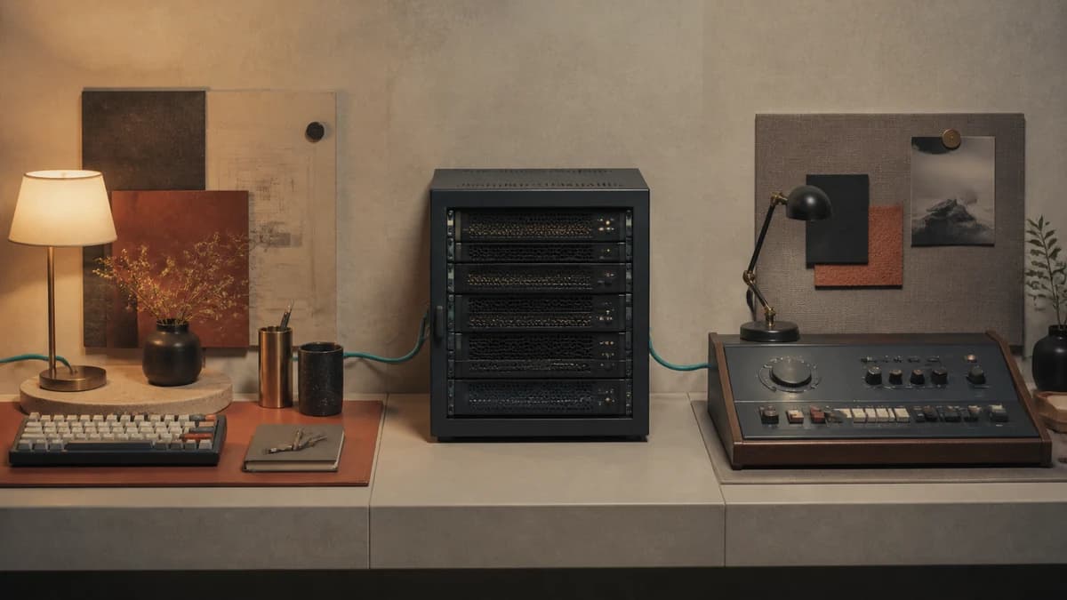 Three connected hosting stations represent a personal computer, a private server, and a managed operator environment.