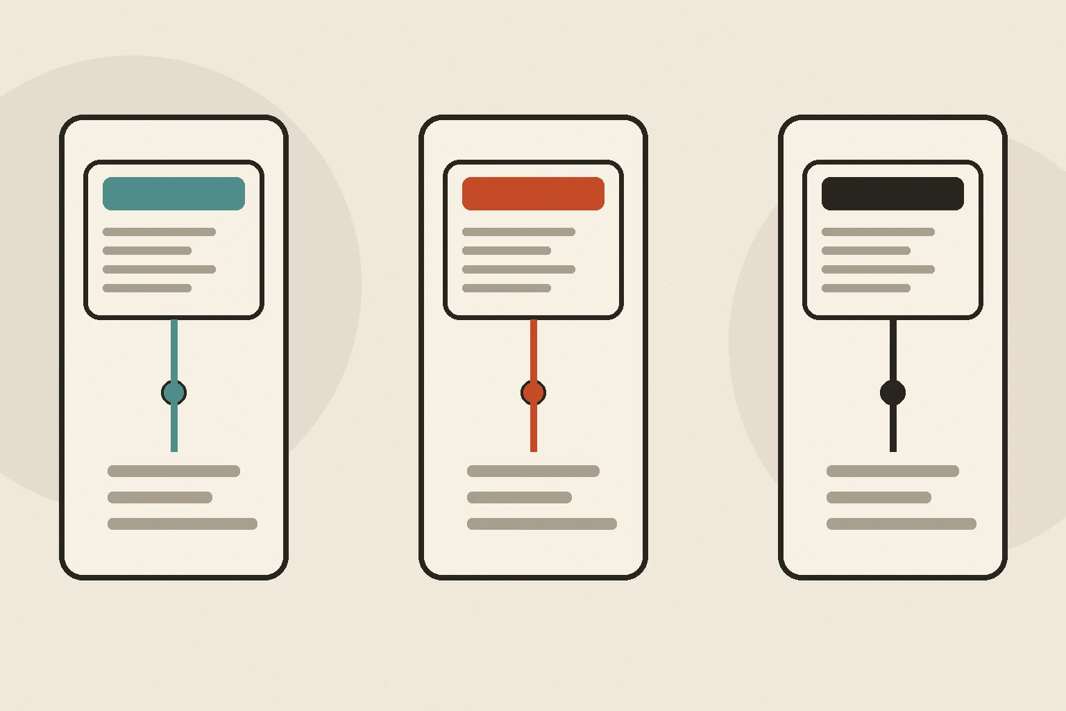 Three equally weighted agent operating models appear in separate comparison panels.